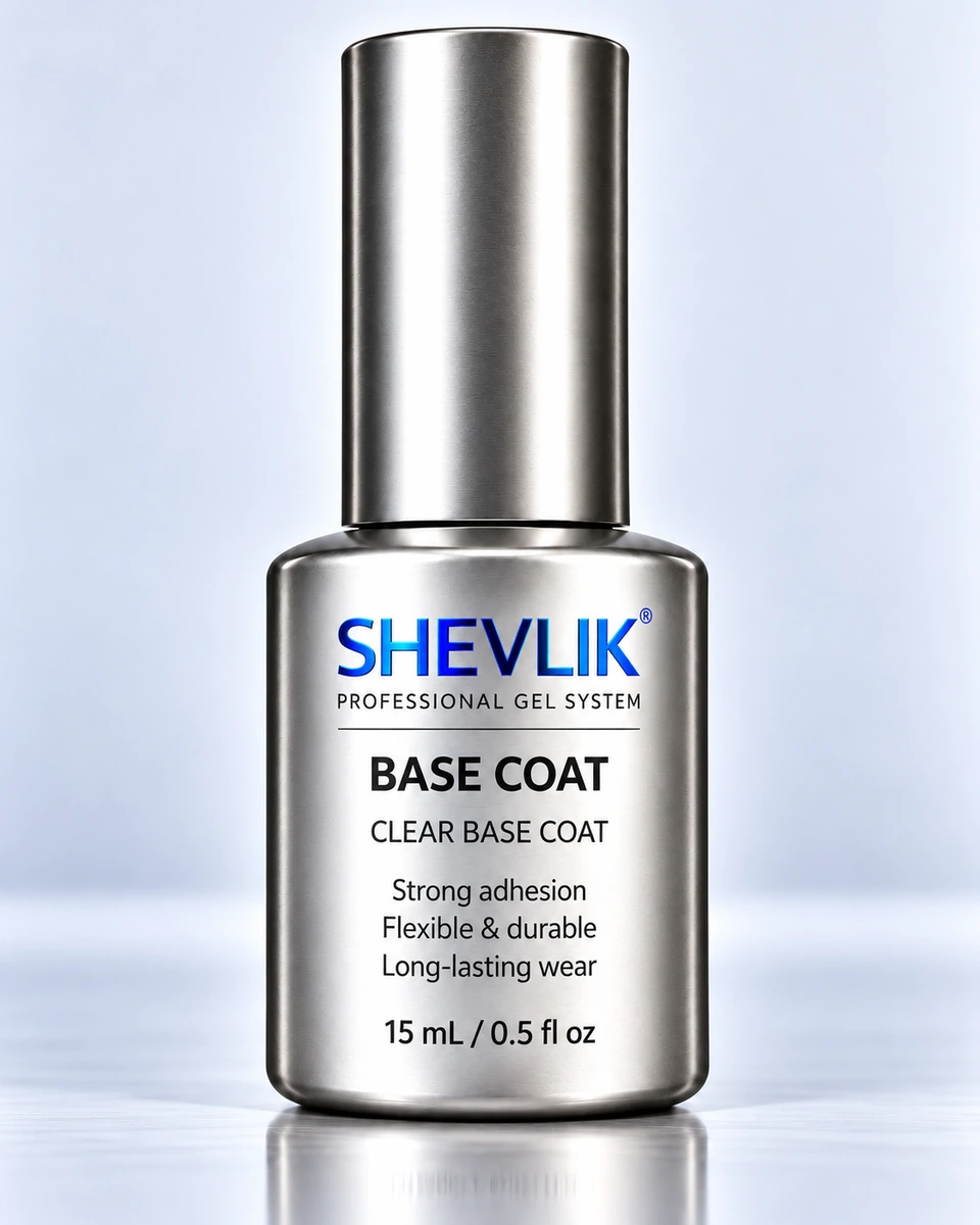 SHEVLIK Base Coat - front of the 15 mL bottle