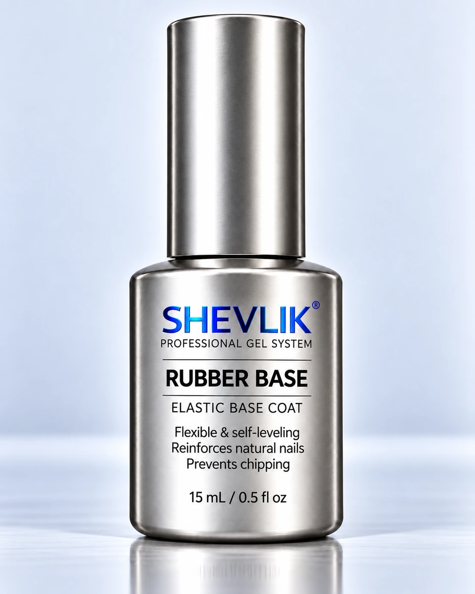 SHEVLIK Rubber Base - front of the 15 mL bottle